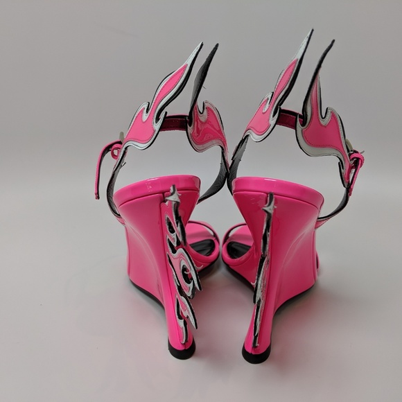 SOLD Prada Flame Wedge Heeled Sandals - Picture 3 of 6